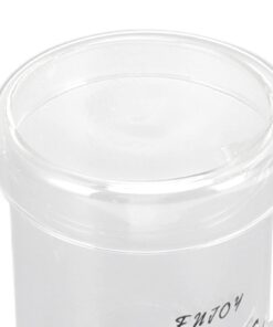 Naroote Letter Pattern Clear Glass Tea Cup Gift Coffee Cup 700ml with Lid for Water (holiday) holiday 15 51NV8bU QmL