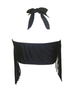 Uniarmoire Womens Plus Size High Waist Fringe Swimwear Two Piece Swimsuit 3X-Large Black 24 51NY4yDScL