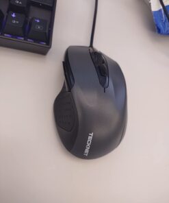 TECKNET USB Wired Mouse, 6-Button Corded Mouse with 2 Adjustable DPI, Optical Computer Mouse with Ergonomic Design and 5FT Cord for Laptop, Chromebook, PC, Desktop, Mac, Notebook-Gray GRAY 30 51NaDKk KeL