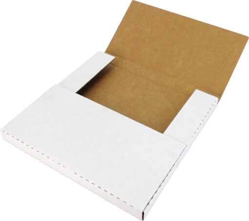 (100) White Vinyl Record LP Shipping Mailer Boxes - Holds 1 to 3 12" Records - Adjustable Height - STRONG 200# Test Cardboard #12BC01VDWH