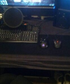 Black Extended Gaming Mouse Mat/Pad - XXL Large, Wide (Long) Mouse Pad, Stitched Edges, Speed Silky Smooth Surface - 36"x12"x0.12" Black 14 51NbpvCDN9L