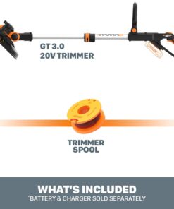 Worx String Trimmer Cordless 3.0 20V PowerShare 12" Edger & Weed Trimmer (Tool Only) WG163.9 20V 12" Trimmer & Edger (Tool Only) 24 51NeDjrP3L