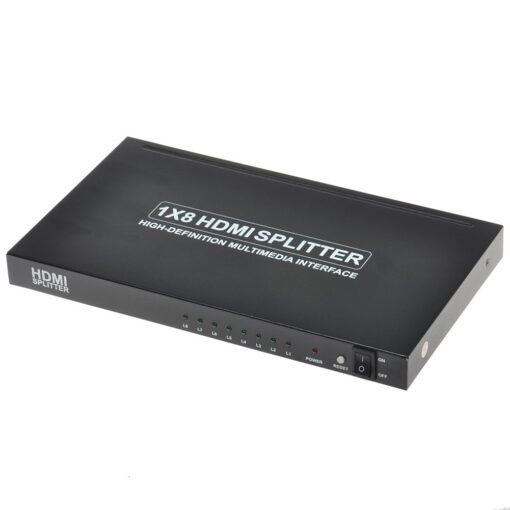 PORTTA 8-Port (1x8) HDMI 1.3 Amplified Powered Splitter/Signal Distributor - Ver 1.3 Full HD 1080P, Deep Color, HD Audio