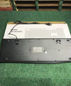 Wired Keyboard,Quiet Keyboard,Multimedia USB Computer Keyboard,Silent Keyboard with Low Profile Chiclet Keys,Large Number Pad,Spill-Resistant,Anti-Wear Letters,Full Size Keyboard for Laptop,Desktop 24 51NmDKKm5CL