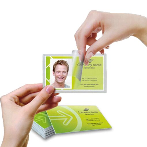 TRULAM Self-Laminating Pouches for Business Cards - 2 5/8 inch x 4 inch - 100/Bx (09BCSELFLM)