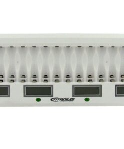 TITANIUM INNOVATIONS 16 Bay Battery Charger/Channel Genius Fast Rechargeable Battery Charger Unit for NiMH AA Batteries/AAA Batteries - MD-1600L - Portable Battery Pack Charger with 2 USB Outlets 16 51NmqpDSx L