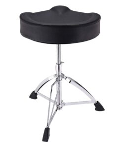 AW Saddle Drum Throne Drummer Stool Round Seat Chair Adjustable Height Folding Stand Percussion Hardware Large 9 51NpfYon2HL