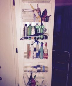 Lavish Home (White) 6-Tier Adjustable Kitchen Door Rack for Pantry Organization and Storage Shelving, (L) 19” x (W) 5” x (H) 56-64 34 51Nsi9UCPYL