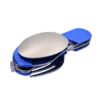 Leeko 4 in 1 Stainless Steel Portable Outdoor Pocket Knife Fork Spoon Diner Set Multi-function Tableware for Camping Hunting,Blue 46 51NzcvJCAL