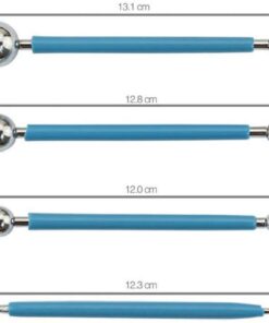 Evwoge 4pcs Ball Repairing Stick Embossing Stylus Modelling Dotting Sculpting Tools Double Ended Cake Decoration Tools, Ball Caulking Finisher Ceramic Tile Glue Gap Scraping Tool 12 51O5Gus6W0L