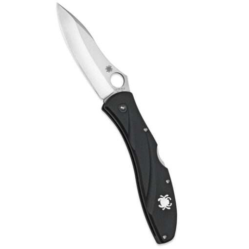 Spyderco CENTOFANTE 3 Prestige Folding Utility Pocket Knife with 3.14" VG-10 Stainless Steel Hollow Ground Blade and Lightweight FRN Handle - PlainEdge - C66PBK3