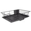 Dish Drying Rack (Black) | By Home Basics | Dish Drainers For Kitchen Counter | With Sloping Tray and Utensil Holder | Big Dish Drying Rack 24 51OCpOvrjWL