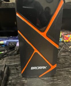 BRORAK Car Jump Starter Battery Pack, 1500A Jump Box for Car Battery Jump Starter, 12V Portable Jump Starter (Up to 7.0L Gas & 4.0L Diesel) Jump Pack with 3 Modes Flashlight and Jumper Cables orange 27 51OFX RejQL