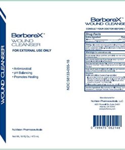 Alternative view of BerbereX Antimicrobial Wound Cleanser for Cuts, Scrapes, Burns, Incisions, Wounds, Wound Care, First Aid Antiseptic Spray, Pressure Sores, Bed Sores, Diabetic Ulcers, Skin Wash and Rinse - 16 oz.