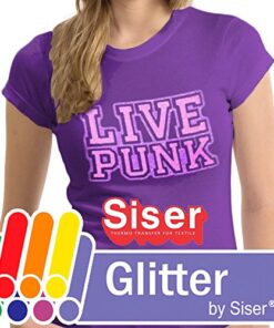 Siser Glitter Heat Transfer Vinyl HTV for T-Shirts 10 by 12 Inches (1 Foot) Sheets 3 Pack (Gold) Gold 15 51OKaPHb6PL