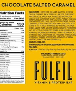FULFIL Vitamin and Protein Bars, Chocolate Salted Caramel, Snack Sized Bar with 15g Protein and 8 Vitamins Including Vitamin C, 12 Counts 12 Count (Pack of 1) 21 51OKpT2DqL