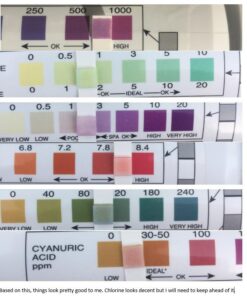AquaChek 7-Way Pool and Spa Test Strips - Silver Pool Test Strips For pH, Total Chlorine, Free Chlorine, Bromine, Alkalinity, Total Hardness, and Cyanuric Acid - Water Quality Testing Kit (100 Strips) 1-Pack test strip 36 51OOHQFaR2L