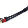 Monoprice 6inch Premium 3.5mm Stereo Female to 2RCA Male 22AWG Cable (Gold Plated) - Black 11 51OOnrWO2VL