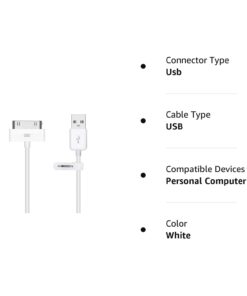 Aibocn MFi Certified 30 Pin Sync and Charge Dock Cable for iPhone 4 4S / iPad 1 2 3 / iPod Nano/iPod Touch - White Old Packaging 23 51OPoTmPY6L