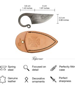 Toferner Original Gift, Beautiful product - Celtic Pocket Knife On a belt, Hand Forged Knife.Hardened Blade, Vintage, Art Collection, Antiquity, Great.Beautiful Product.. 20 51OPuvr7cfL