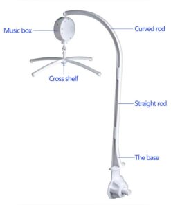 AGPtek 28 inch Baby Crib Mobile Bed Bell Holder Music Box Holder Arm Bracket Baby Bed Stent Set Nut Screw 24 51OUKQMb4ML