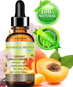 Botanical Beauty ORGANIC APRICOT KERNEL OIL Australian. 100% Pure Virgin Unrefined Cold Pressed Carrier Oil 2 oz- 60 ml. For Face, Hair, Body, Nails, Anti - aging 2 Fl Oz (Pack of 1) 16 51OVFGefVL