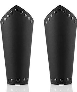 HZMAN Faux Leather Arm Guards - Medieval Cross Bracers - One Size Black 10 51OY0wsSrZL