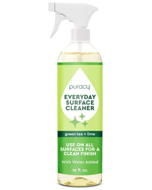 Puracy Everyday Surface Cleaner - Comes Pre-mixed with Water, Ready-to-Use Natural Household Cleaner - Streak-Free Multi Surface Cleaner, Green Tea & Lime, 16 Ounce Spray Bottle (1-Pack) 0.50 Fl Oz (Pack of 1)