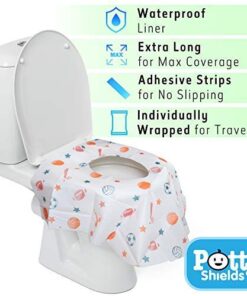 Alternative view of Disposable Toilet Seat Covers for Kids & Adults (20 Pack) Protection from Public Toilets - Waterproof, Individually-Wrapped, Plastic Lined for No Soak Thru, XL to Cover The Whole Toilet -Blue/Sports 20 Count (Pack of 1)