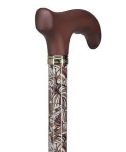 Bahama Leaf Adjustable Derby Walking Cane with Engraved Collar 13 51OmJb1C UL
