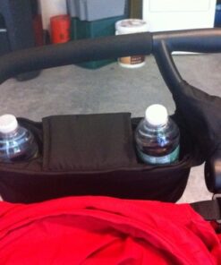 Britax Stroller Organizer with Insulated Cup Holders | Large Center Compartment with Magnetic Closure + 3 Outer Pockets + Folds with Stroller, No Removal Needed Black 33 51OnJCedamL