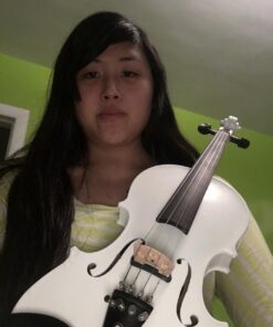 Cecilio 4/4 CVNAE-White Ebony Fitted Acoustic/Electric Violin in Pearl White(Full Size) 22 51Ot35dqQXL