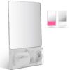 Torolle Magnetic Locker Mirror with Holder, 6.69" x 5.51" Small Real Glass Mirror with Organizer Bag for School Locker Refrigerator Bathroom Office Cabinet -Grey Grey 55 51OwL3EWkCL