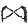 ClearUmm Men`s Leather Body Chest Harness Belt Warrior Steampunk Armor Costume Adjustable Black 13 51P0zxngrpL