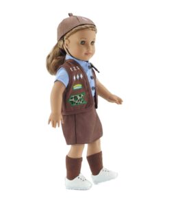 Emily Rose 18-inch Doll Clothes Modern 4-Piece Girl Scout Brownie-Inspired Uniform | Gift Boxed! | Compatible with 18" American Girl Dolls 25 51P54tkAEaL