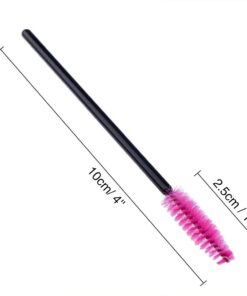 G2PLUS 100PCS Disposable Eyelash Brushes, Mascara Wands Applicator Makeup Kits, Eyelash Spoolies Brushes for Eyelash Extensions and Eyebrows (Rose) Rose 25 51P9h0ZJO4L