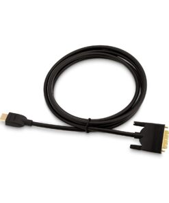 Amazon Basics HDMI A to DVI Adapter Cable, Bi-Directional 1080p, Gold Plated, Black, 6 Feet, 1-Pack For Television 6 ft 23 51PBySzybL