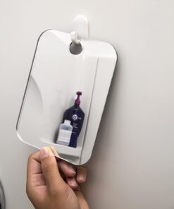 The Shave Well Company Original Anti-Fog Shaving Mirror | Fogless Bathroom Shower Mirror with Handheld Option for Men and Women | Hanging Shower Mirror Includes Long-Lasting Removable Adhesive Hook Original Mirror 26 51PC9U1hr1S