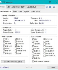 ASUS 24x DVD-RW Serial-ATA Internal OEM Optical Drive DRW-24B1ST Black(user guide is included) 24 51PCO9NI4cL