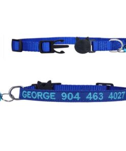 Alternative view of Cat Collar,Personalized Embroidered Nylon Cat ID Collars with Bell - Custom Text with Pet Name and Phone Number …