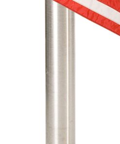 Grace Alley Flag Pole: 6 Foot Tangle Free Spinning Flag Pole. Residential or Commercial Flag Pole. Wind Resistant/Rust Free. (Silver) Silver 22 51PMSXcZHcL