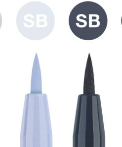 Faber-Castell 4 x Pitt Artist Pens (Soft Brush) Shades of Grey Pitt Artist Pen Set of 4 (Soft Brush) - Shades of Grey 9 51PPSTDp2KL