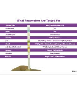 Alternative view of One Step Pet Urine Testing Strips, 50 x Urinalysis Parameter Tests for Dogs, Cats, Vets, Accurate Testing for Veterinarians, Detects UTI, Diabetes, Bladder, Kidney, Liver, SG, pH, Glucose
