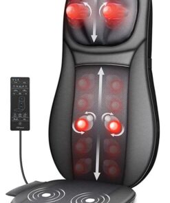 Snailax shiatsu Neck & Back Massager with Heat, Full Back Kneading Shiatsu or Rolling Massage, Massage Chair pad with Height Adjustment, Back Massager for Neck and Shoulder Black SL-233 37 51PgOzlxbeL