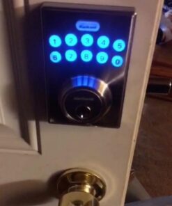 Kwikset 92640-001 Contemporary Electronic Keypad Single Cylinder Deadbolt with 1-Touch Motorized Locking, Satin Nickel, 8 x 4 x 6 39 51Pga57eBTL