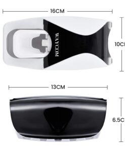 WAYCOM Dust-Proof Toothpaste Dispenser Toothpaste Squeezer Kit (Black) Black 23 51PiaP69rL