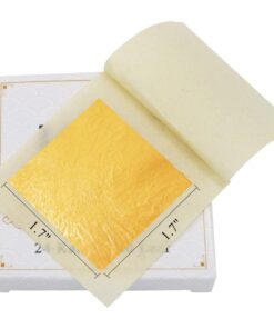 Alternative view of Edible Gold Leaf Sheets, 24K Cake Decoration Baking Gold Foil, Food Gold Paper for Cooking, Dessert, Craft Art, Cake Decoration 10pcs 1.7"-box