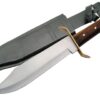 SZCO Supplies 15” Classic Wood Handle Carbon Steel Bowie Blade Outdoor Survival Knife,Brown/Brass 41 51Pm fh958L