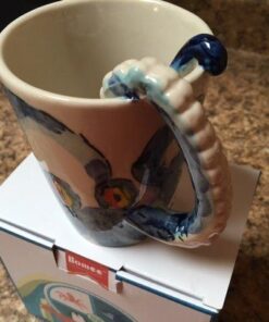 3D Coffee Mug, Handmade Hand Painted Creative Art Mug Ceramic Milk Cups Travel Mug Ocean Octopus Squid Style with Octopus Tentacles Beard Handle Christmas gift 32 51PnrAsnCgL