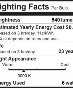 Bioluz LED 4 Pack BR20 LED Bulb 3000K Bright Soft White 6W = 50 Watt Replacement 90 CRI 540 Lumen Indoor/Outdoor UL Listed CEC Title 20 Compliant (Pack of 4) Soft White 3000k 4 Count (Pack of 1) 10 51Pqf0MzUEL
